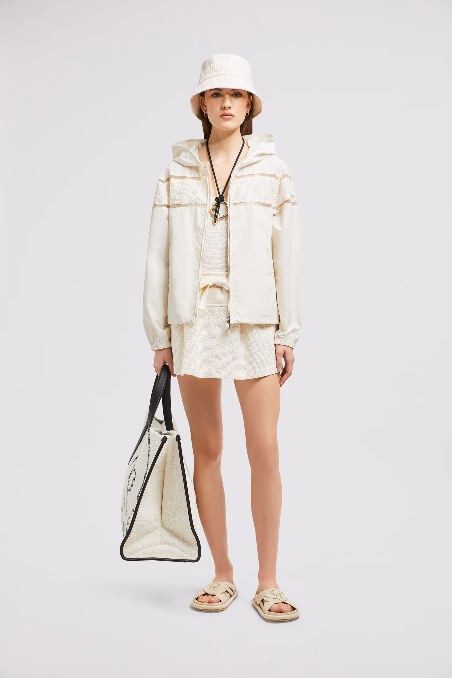 Embroidered Mini Skirt Women White Moncler 0